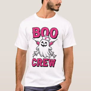 Boo Crew Krankenschwester Geist Halloween Vektor D T-Shirt
