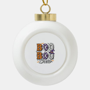 Boo Crew Krankenschwester Halloween Vintage Shirt  Keramik Kugel-Ornament