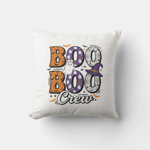 Boo Crew Krankenschwester Halloween Vintage-Shirt- Kissen