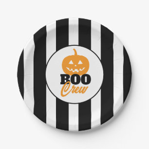 Boo Crew Kürbis Halloween-Party Pappteller