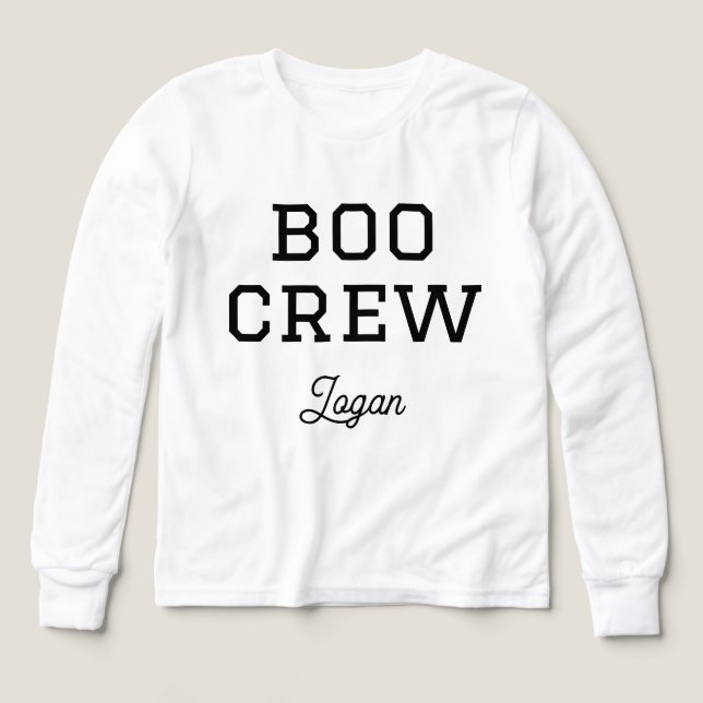 Boo Crew Mit Monogramm Halloween (Design Vorderseite)