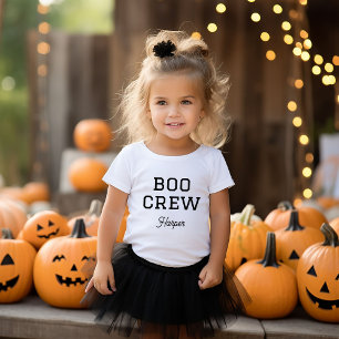 Boo Crew Mit Monogramm Halloween Baby T-shirt