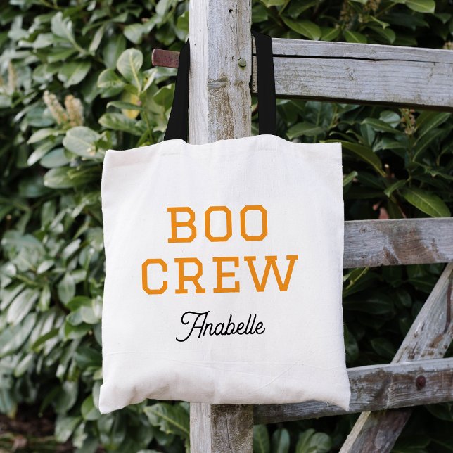 Boo Crew Mit Monogramm Halloween Tragetasche (Von Creator hochgeladen)