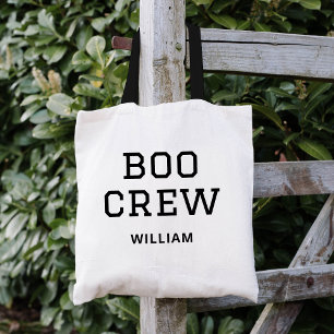 Boo Crew Mit Monogramm Halloween Tragetasche