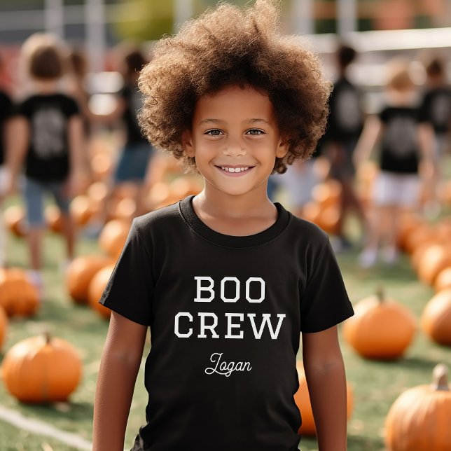 Boo Crew Mit Monogramm Halloween Tri-Blend Shirt (Von Creator hochgeladen)