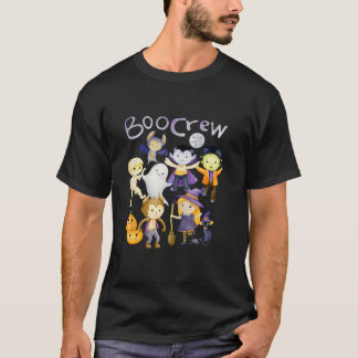 Boo Crew Monsters Vampire Bat Witch Ghost Werewolf T-Shirt