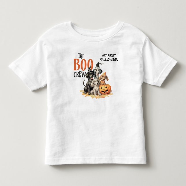 Boo Crew Niedlich Hunde Kinder Halloween Kleinkind T-shirt (Vorderseite)