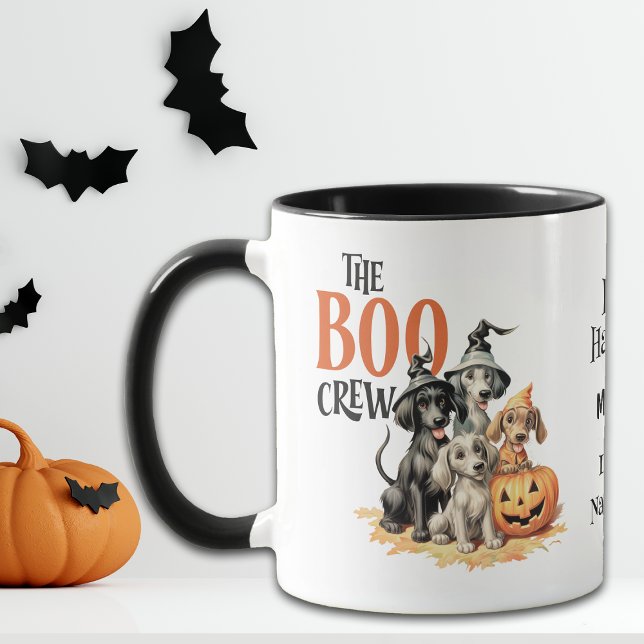 Boo Crew Niedlich Hunde Kinder Halloween Tasse (Von Creator hochgeladen)