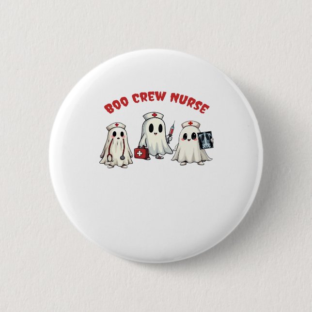 BOO CREW NURSE Essenzieller T - Shirt Button (Vorderseite)