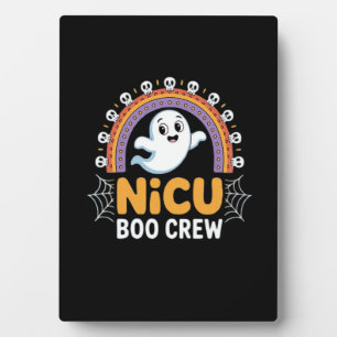 Boo Crew Nurse Halloween für Krankenschwestern Gho Fotoplatte