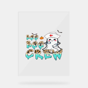 Boo Crew Nurse Halloween Ghost Funny Classic T Acrylschild
