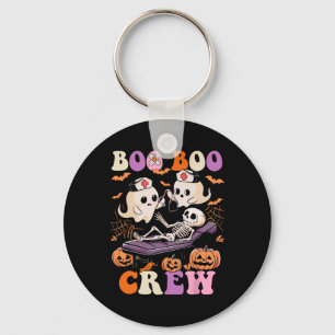 Boo Crew Nurse Halloween Ghost Skeleton Nurses Rn Schlüsselanhänger
