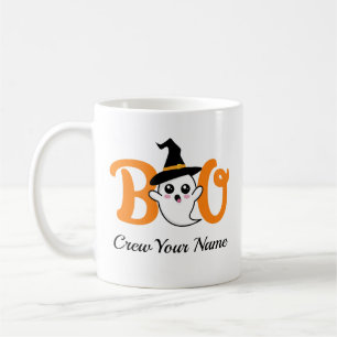 Boo Crew Orange Halloween Familie Personalisiert Kaffeetasse