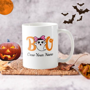 Boo Crew Orange Halloween-Familienpersonalisation Kaffeetasse
