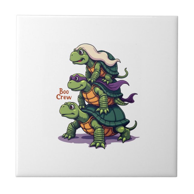 Boo Crew Schildkröte Fliese (Vorderseite)