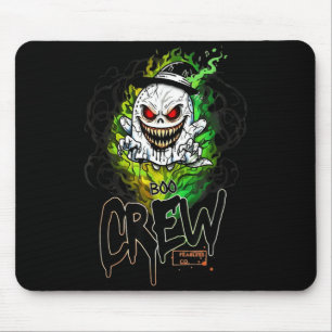 Boo-Crew schwarzer Geist Halloween-Geist-Geist Bek Mousepad