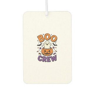 Boo Crew Süße Geist-Kürbis Halloween-Shirt-Design Autolufterfrischer