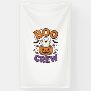 Boo Crew Süße Geist-Kürbis Halloween-Shirt-Design Banner