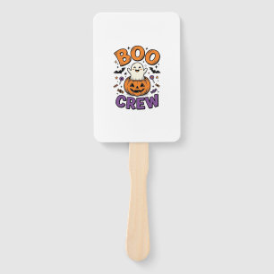 Boo Crew Süße Geist-Kürbis Halloween-Shirt-Design Fächer