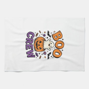 Boo Crew Süße Geist-Kürbis Halloween-Shirt-Design Geschirrtuch