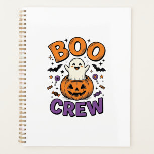 Boo Crew Süße Geist-Kürbis Halloween-Shirt-Design Planer