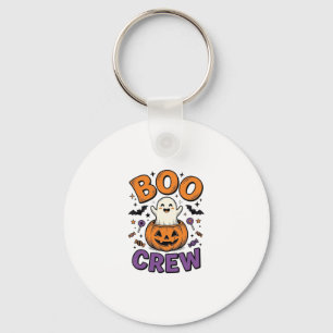 Boo Crew Süße Geist-Kürbis Halloween-Shirt Design Schlüsselanhänger