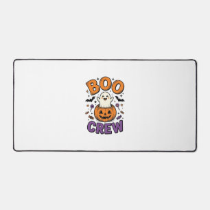Boo Crew Süße Geist-Kürbis Halloween-Shirt-Design Schreibtischunterlage