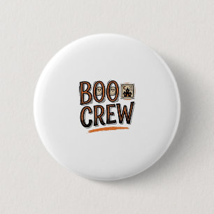 Boo Crew Vintage Halloween Gravur Shirt Design_ Button