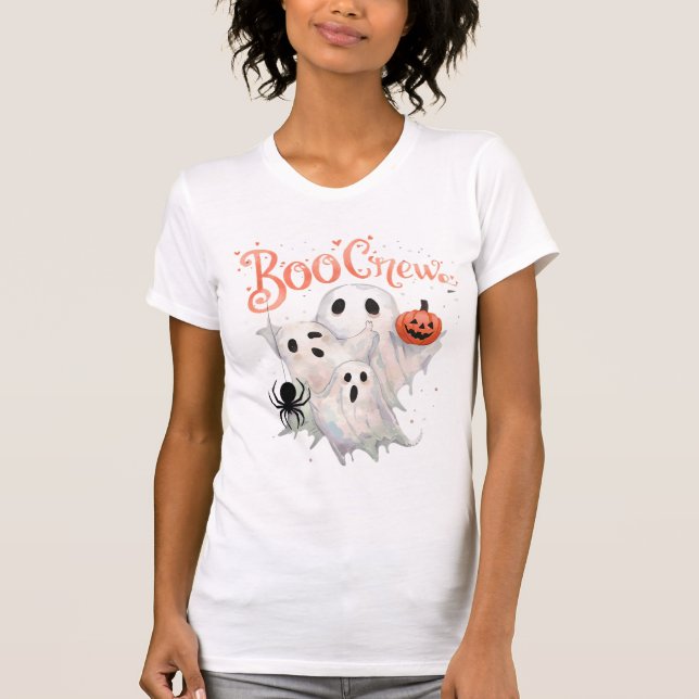 Boo-Crew - Witziges Halloween-Design T-Shirt (Vorderseite)