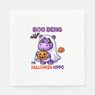 Boo Deng Das Halloween Hippo Niedlich Bouncy Pig C Serviette