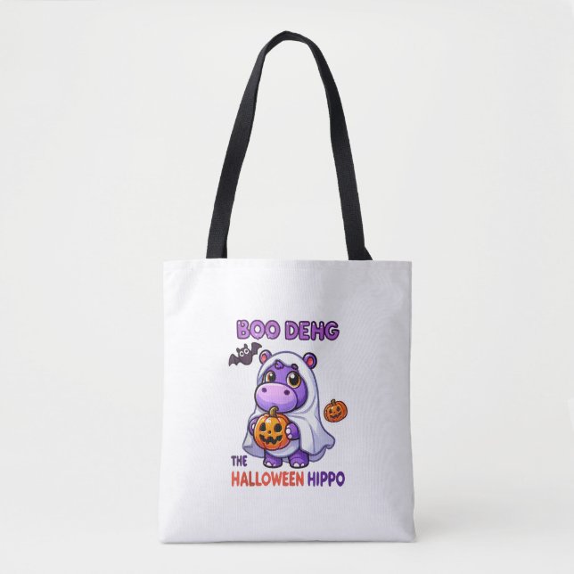 Boo Deng Das Halloween Hippo Niedlich Bouncy Pig C Tasche (Vorderseite)