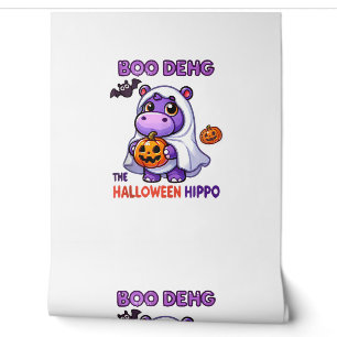 Boo Deng Der Halloween-Nilpferd Süße Hüpfende Schw Tapete