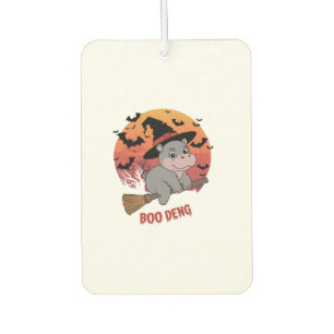 Boo Deng Hippo Halloween Moo Deng Baby Hippo Long Autolufterfrischer