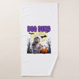 Boo Deng Moo Deng Niedlich Baby Pygmy Hippo Hallow Badehandtuch