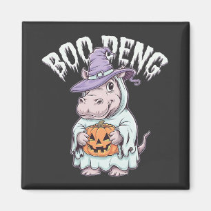 Boo deng Spooky Halloween Moo Deng Baby Hippo Magnet