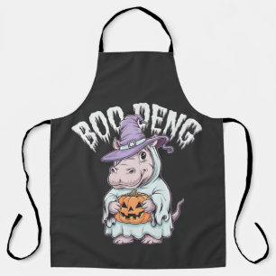 Boo deng Spooky Halloween Moo Deng Baby Hippo Schürze