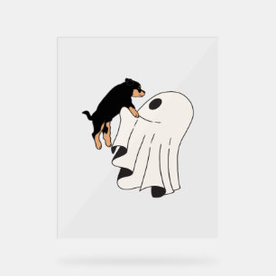 Boo Dog Halloween Hund Spooky Acrylschild