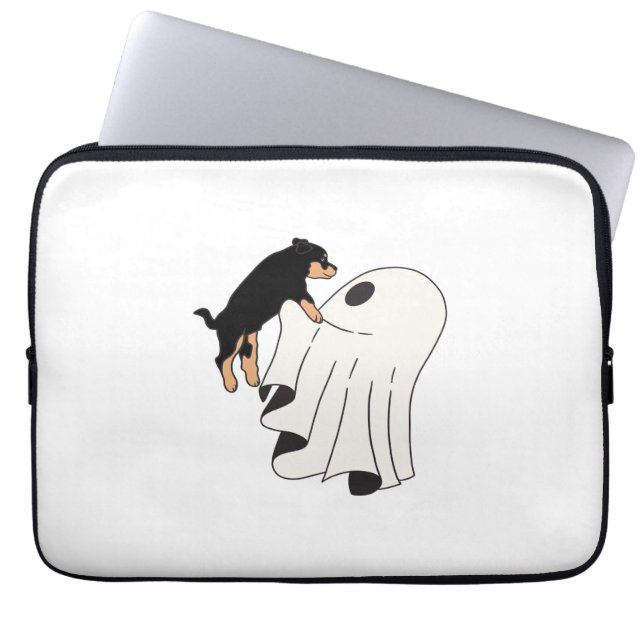 Boo Dog Halloween Hund Spooky Laptopschutzhülle (Vorderseite)
