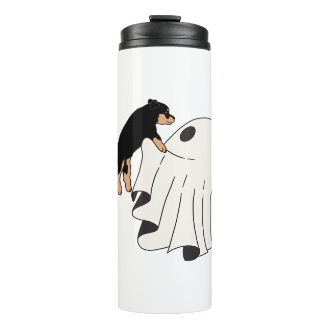 Boo Dog Halloween Hund Spooky Thermosbecher (Vorderseite)