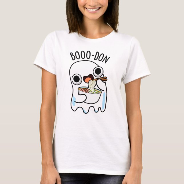 Boo-don Funny Ghost Udon Pun T-Shirt (Vorderseite)