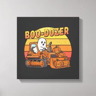 Boo Dozer Geist Lustiges Halloween Leinwanddruck
