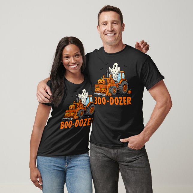 Boo-Dozer Halloween Baughost Pumpkin T-Shirt (Unisex)