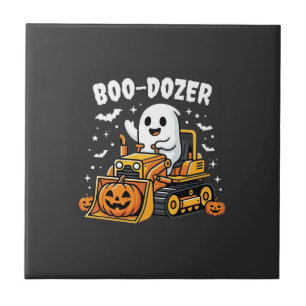 Boo Dozer Halloween Geist Bulldozer_1 Fliese