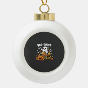Boo Dozer Halloween Geist Bulldozer_1 Keramik Kugel-Ornament