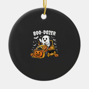 Boo Dozer Halloween Geist Bulldozer_1 Keramik Ornament