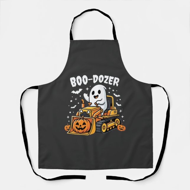 Boo Dozer Halloween Geist Bulldozer_1 Schürze (Vorderseite)
