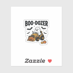 Boo-Dozer Halloween-Geist-Bulldozer-Design_1 Aufkleber