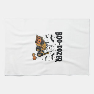 Boo-Dozer Halloween-Geist-Bulldozer-Design_1 Geschirrtuch