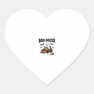 Boo-Dozer Halloween-Geist-Bulldozer-Design_1 Herz-Aufkleber