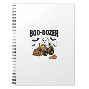 Boo-Dozer Halloween-Geist-Bulldozer-Design_1 Notizblock